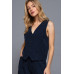 V-neckline Pin Stripe Woven Vest