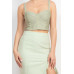 Sleeveless Line Detailed Bustier Tank Top
