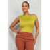 One-shoulder Twisted Detail Silky Top
