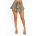 Ribbon Flared Elastic Mini Skort
