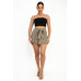 Ribbon Flared Elastic Mini Skort