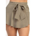Ribbon Flared Elastic Mini Skort