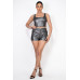 Faux Leather Cargo Mini Shorts