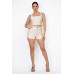Faux Leather Cargo Mini Shorts
