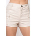 Faux Leather Cargo Mini Shorts