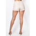 Faux Leather Cargo Mini Shorts