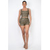 Faux Leather Cargo Mini Shorts