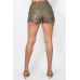 Faux Leather Cargo Mini Shorts