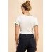Contrast Reverse Stitch Ringer Top