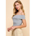 Off Shoulder Ribbed Top