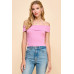 Off Shoulder Ribbed Top