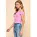 Off Shoulder Ribbed Top