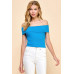 Off Shoulder Ribbed Top