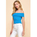 Off Shoulder Ribbed Top