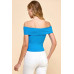 Off Shoulder Ribbed Top