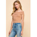Off Shoulder Ribbed Top