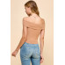 Off Shoulder Ribbed Top
