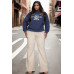 Plus Size Graphic Kangaroo Pocket Drawstring Hoodie