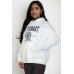 Plus Size Graphic Kangaroo Pocket Drawstring Hoodie