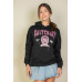 Graphic Kangaroo Pocket Drawstring Hoodie
