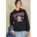 Graphic Kangaroo Pocket Drawstring Hoodie