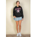 Graphic Kangaroo Pocket Drawstring Hoodie