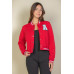Ezwear Letter Patched Crop Varsity Jacket