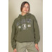 Graphic Kangaroo Pocket Drawstring Hoodie