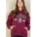 Graphic Kangaroo Pocket Drawstring Hoodie
