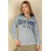 Graphic Drop Shoulder Zipper Up Hoodie