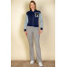 Letter Patched Striped Trim Varsity Jacket