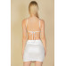 Backless V-hem Halter Top & Mini Skirt Set