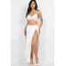 Bra Top & Side Slit Maxi Skirt