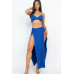 Bra Top & Side Slit Maxi Skirt