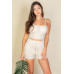 Bustier Cami Top & Slant Pocket Wide Shorts