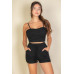 Bustier Cami Top & Slant Pocket Wide Shorts