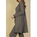 Flat Back Rib 3 Pieces Cami Top With Pants And Long Cardigan Set