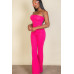 Strapless Corset Top & Flare Pants Set