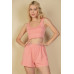 Crop Tank Top And Shorts Set