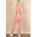French Terry Elastic Waist Tank Top & Joggers Set