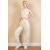 French Terry Elastic Waist Tank Top & Joggers Set