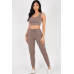 French Terry Cropped Tank Top & Joggers Set