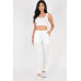 French Terry Cropped Tank Top & Joggers Set