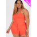 Plus Size Ribbed Crop Cami Top & Shorts Set