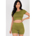 Short Sleeve Crop Top & Shorts Set
