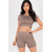 Short Sleeve Crop Top & Shorts Set