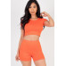 Short Sleeve Crop Top & Shorts Set