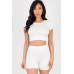 Short Sleeve Crop Top & Shorts Set