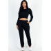 French Terry Elastic Waist Pullover & Joggers Set
