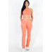 Crop Tank Top & Ruched Pants Set